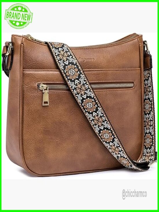 Handbags - Vegan Leather Crossbody Bag Adjustable Strap Hobo Purse Daily Use